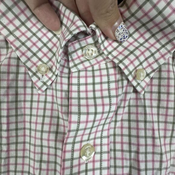 Vineyard Vines Shirt Mens Large Green Pink Plaid Classic Fit MURRAY Shirt - Picture 8 of 13